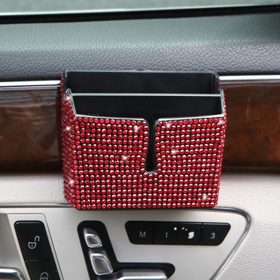 Прочный автомобильный ящик для хранения вещей с 2 отделениями, простая установка, хранение