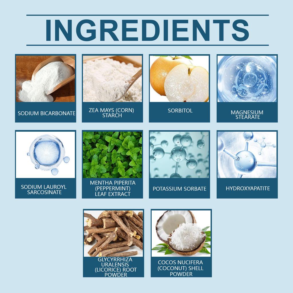 Порошок для чистки зубов освежает дыхание, ежедневная гигиена полости рта, порошок для чистки зубов для красоты.