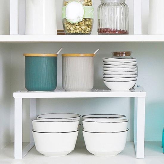 Кухонный стеллаж для хранения Стабильная штабелируемая большая платформа Шкаф-органайзер Полка Столешница Держатель для мелочей Кладовая Тарелка для специй Стол Полка для хранения книг