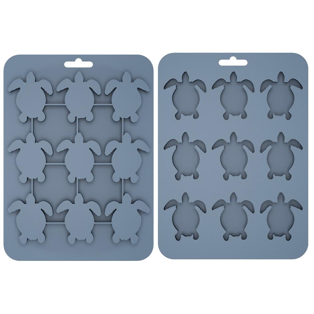 Home Silicone Ice Grid Creative Turtle Animal Ice Mold Multifunctional DIY Chocolate Biscuit Baking Mold Kitchen Accessories