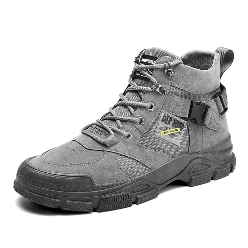2024 Новые модные ботинки мужские осень-зима повседневные черные ботильоны для мужчин удобные массивные мотоциклетные ботинки мужские инструментальные туфли