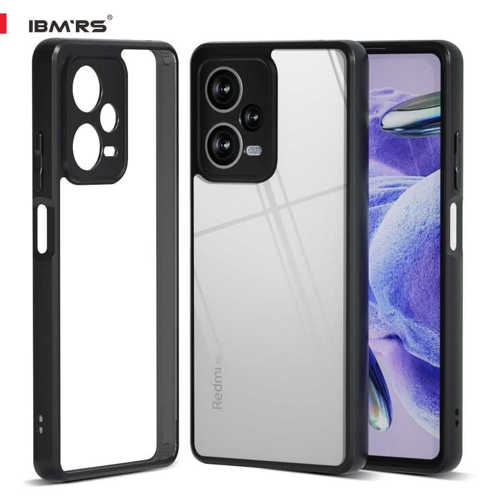 (Comes with Wrist Strap)ibmrs for Xiaomi Redmi Note 12 Pro+  Anti-Fingerprint Camo Case ,matte Clear Transparent Phone Protective Case