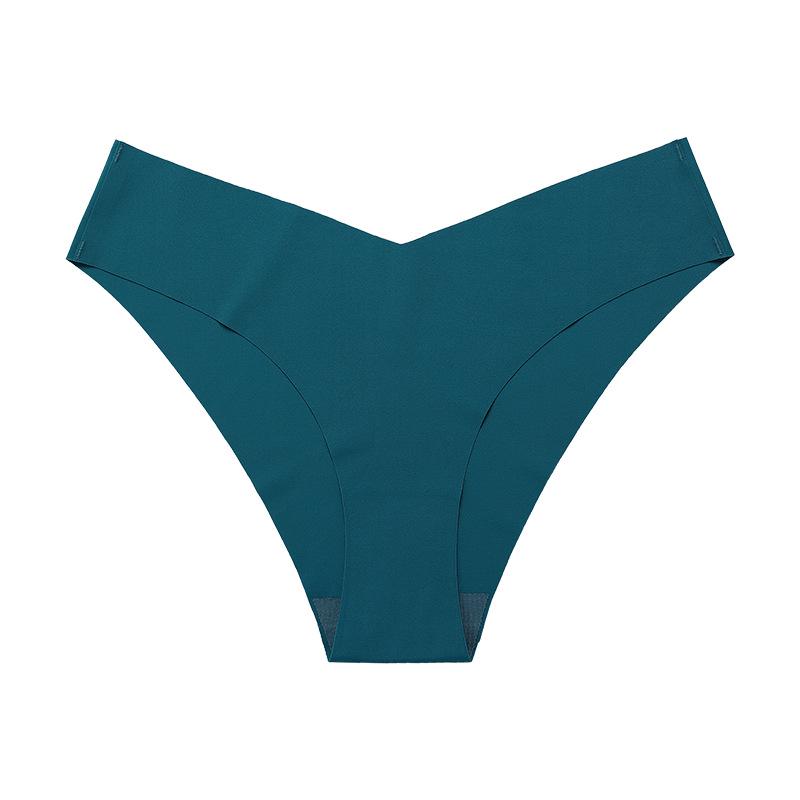 Plus Size Ice Silk Seamless Maternity V-Neck Low Waist One-Piece Sport Breathable Brazilian Panties