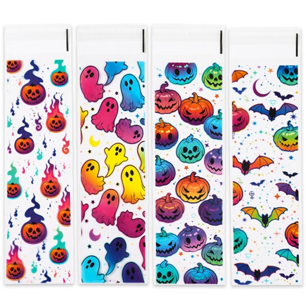 50/100PCS Multicolor Halloween Candy Bag Mixed Printed Wrapping Bag Party Supplies