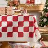 Festive Red Plaid Tablecloth for Christmas, New Year, & Weddings