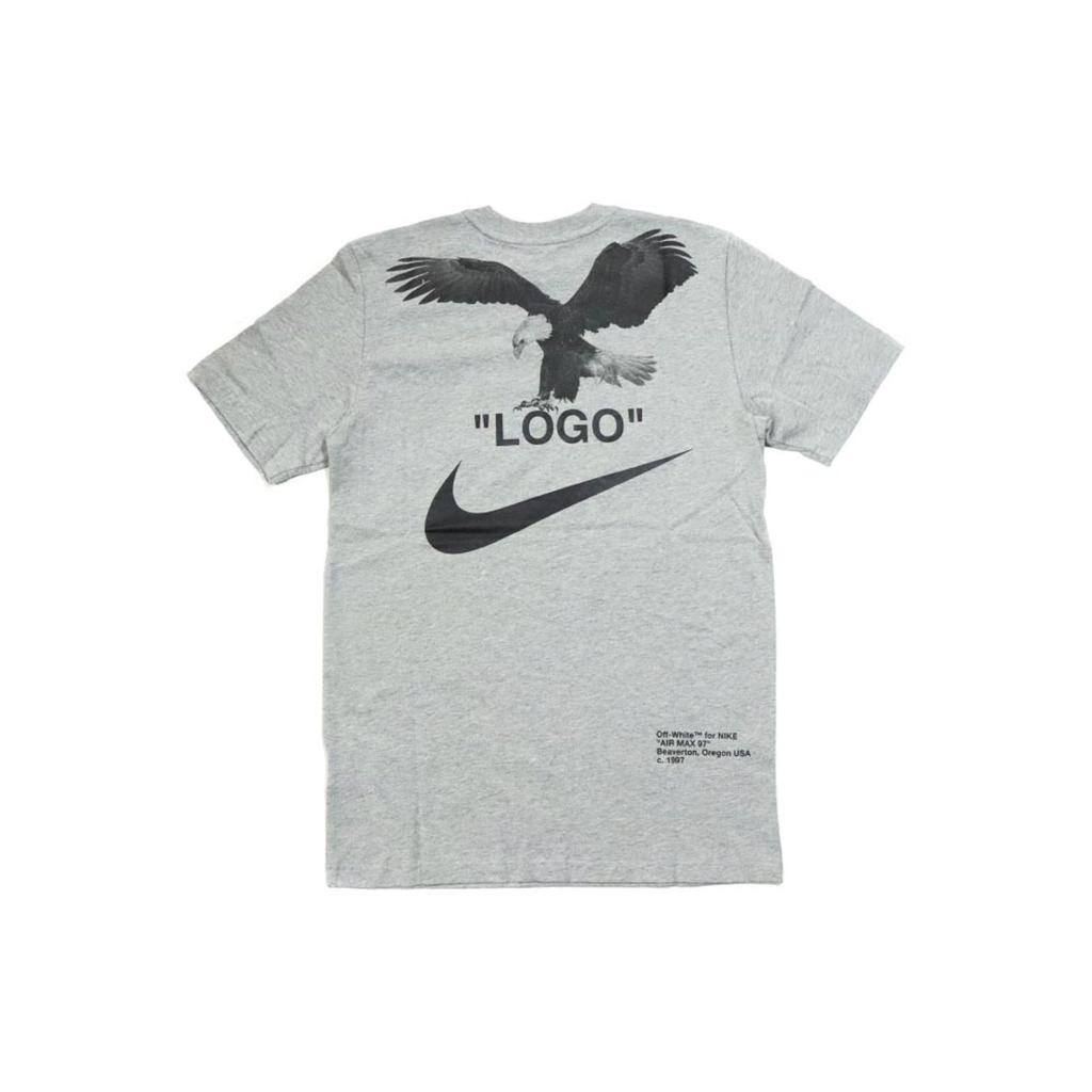 Nike Футболка Off-White NRG A6 Пепельно-серые топы унисекс BQ0827-063