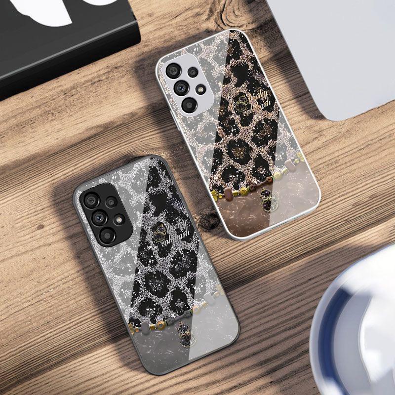 Чехол-тыква с леопардовым узором для Samsung Galaxy S10 4G S20 11E 30 S21 22 S24 Fe Pro S23 S25 Ultra 5G S9 Чехол для телефона из закаленного стекла