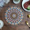 Круглые подставки под приборы Mandala, подставки под приборы для обеденного стола, мягкие подставки под приборы Seaweed Mud для обеденного стола, подставки под приборы Bohemian, подставки под приборы для обеденного стола