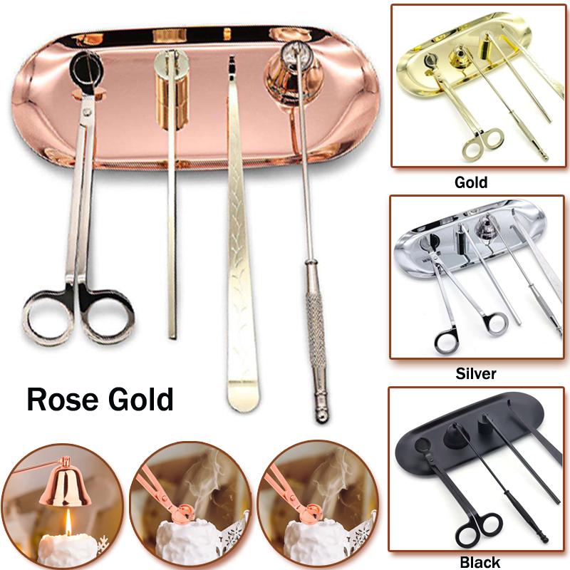 3/4 шт. Подавитель свечей, цельный инструмент, бытовые ножницы для ароматерапии, крючок для подавителя свечей, поднос, инструмент для резки свечей