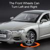1:32 A6l S400l Игрушки-модели из сплава Литая под давлением машина Рулевое управление передними колесами Открывающиеся двери Звук Свет Инерционная машина Украшение для дома Подарок