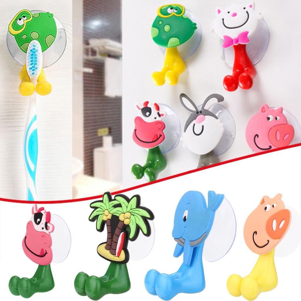 Newest 3D Cartoon Cute Sucker Toothbrush Wall Holder Suction Cup Bathroom