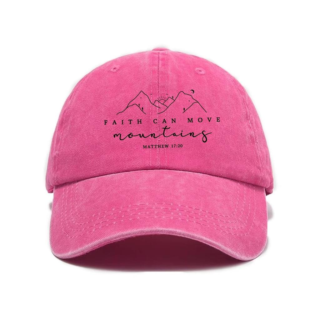 Retro Washed Baseball Cap Adjustable Soft Top Hat with Mountain Suitable for Casual Wear Breathable Suitable for Outdoor