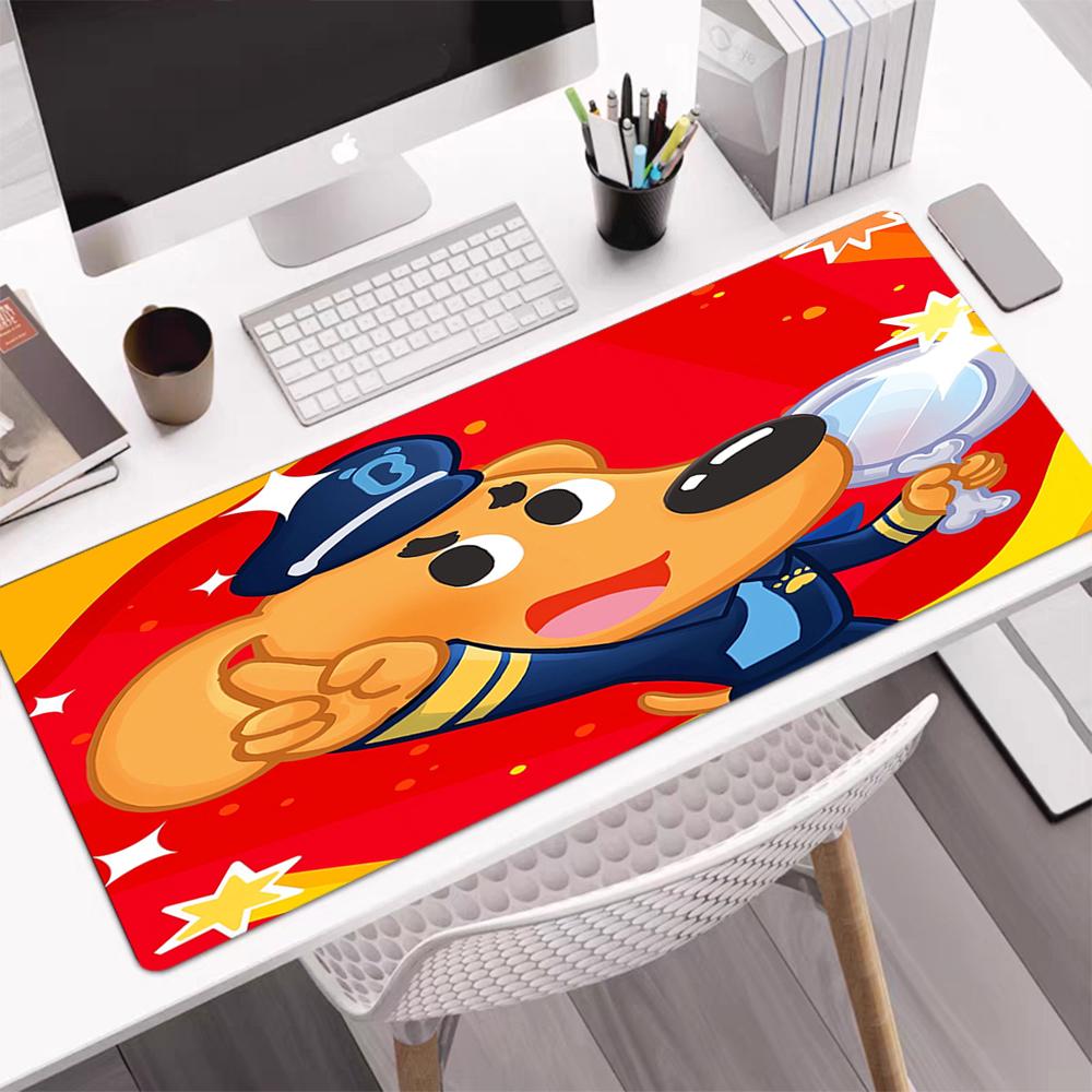 Sheriff Labrador Theme Mouse Pad, Non Slip Rubber Base, Multifunctional Office & Home Decor, Perfect for Workspace Personalization.