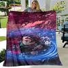 Anime Cartoon Demon Slayer Blanket,Flannel Blanket Throw Blanket,Sherpa Warm Children's Blanket for Living Room Bedroom Beds
