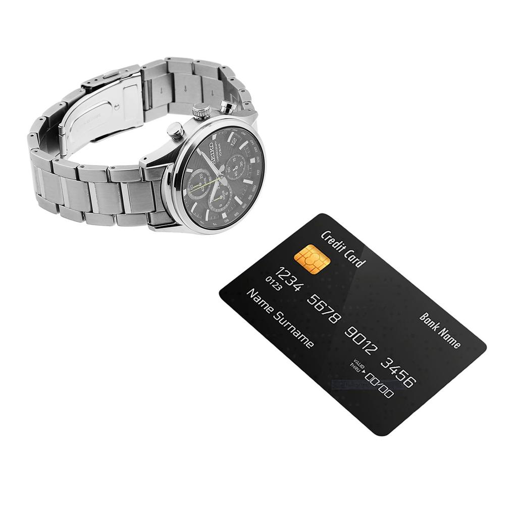 Seiko SEIKO Watch Chronograph Overseas Model Black SSB419P1 Men's [item]