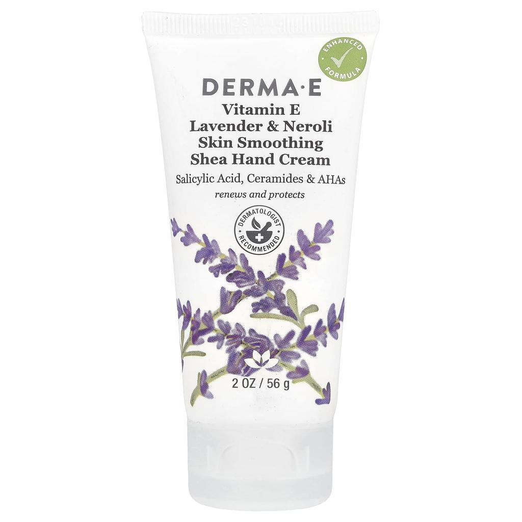 Derma E Skin Smoothing Shea Butter Hand Cream, Vitamin E, Lavender & Neroli, 56g (2oz)