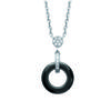 [L3902] - Silver Necklace 'Sissi' Black Silver (rhodium Plated) - 12 Mm