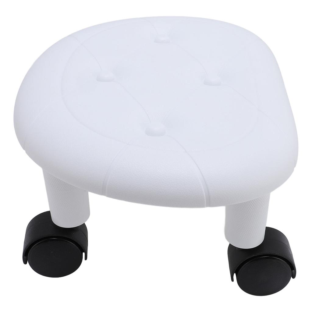 Low Rolling Stool with Wheels Ergonomic Heavy Duty Short Rolling Seat for Bedroom Living Room
