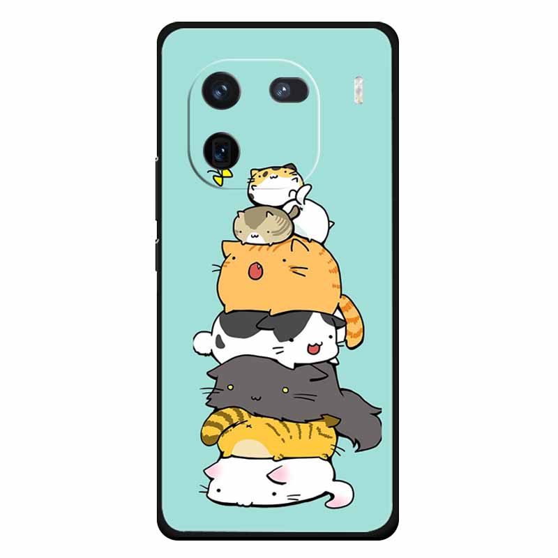 For Vivo Iqoo 12 Case Soft Silicone Cat Owl Fashion Back Covers for Vivo iQOO 12 Pro Cases Marble Shockproof Phone Shells Iqoo12