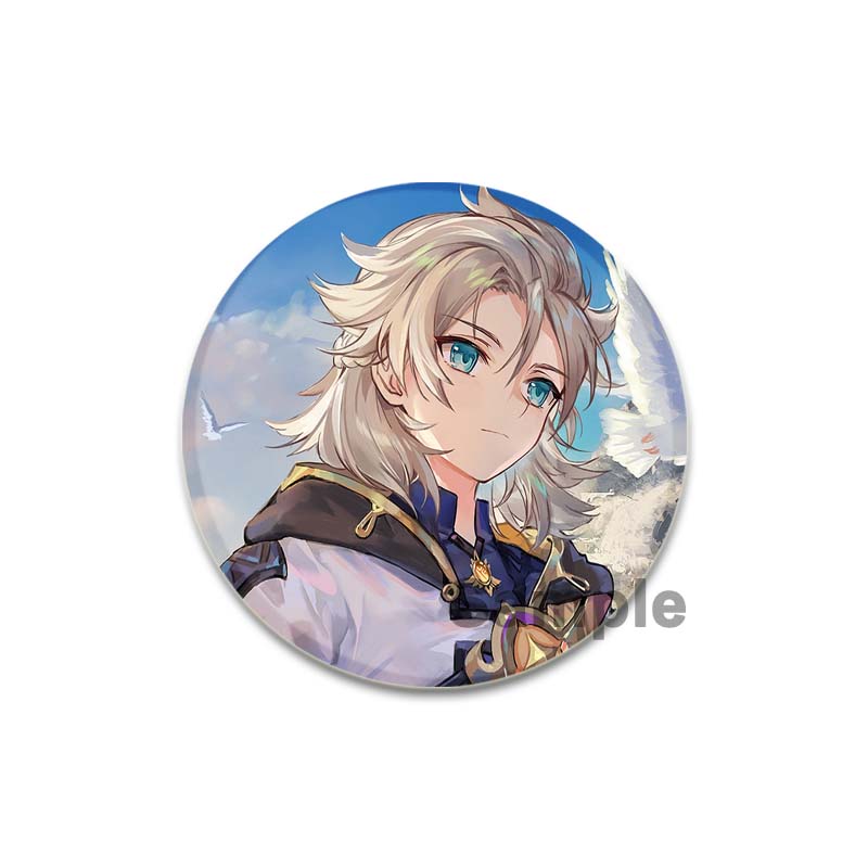 32/44/58 мм Genshin Impact Albedo Pin ручная работа брошь для одежды мультяшный косплей значок украшение на рюкзак ювелирные изделия подарок