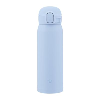 Бутылка для воды ZOJIRUSHI бесшовная 480 мл One TouchMug Airy Blue Интегрированная упаковка позволяет мыть только 3 предмета SM-WS48-AM