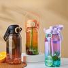 Gradient Color Water Cup, No Paint, New Dual-drinking Portable Fitness Outdoor Sports Large-capacity Water Bottle with Scale