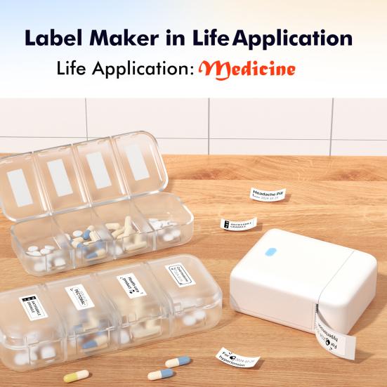 Машина для изготовления этикеток с лентой, совместимый с Bluetooth, термопринтер для этикеток для доставки для IOS