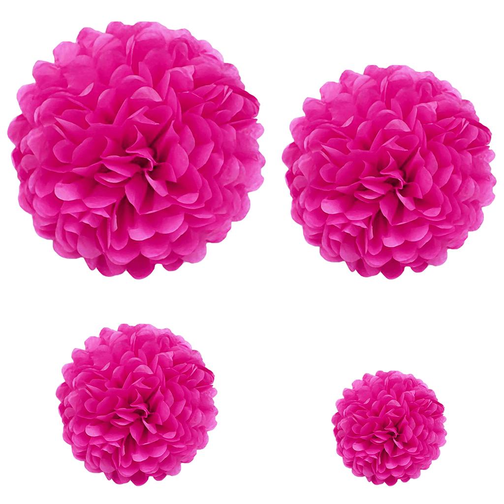 1 шт. Набор 7,8-дюймовых розово-красных бумажных цветов, украшения из помпонов, бумажные цветы для вечеринки по случаю дня рождения, подвесные цветы