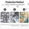 Жемчужная DIY Арт-Картина Величественный Олень Ручная Работа Картина Настенное Украшение для Дома Расслабляющее Хобби Изысканный Декор для Дома Подарок для Дома