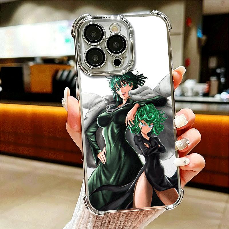 Мягкий чехол для телефона One P-Punch-Man Tatsumaki для iPhone 15 16 17 Air 14 Pro Max 16E Plus 13 12 Mini Покрытие Защита от падения Fundas