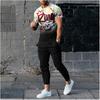 Fashion Men’s Summer 2 Piece T-Shirt+Trousers Set Oversized Casual Outdoor Joggers Outfits Man Streetwear Male Clothing Suit