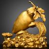 Good Luck Head Ornament Pure Copper Ruyi Money Yuanbao Auspicious Big Carrot Home Office Housewarming Gift