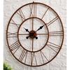 Часы Железные Ручной Работы Большие Медные Абстрактные Аналоговые Настенные Часы (60X60 См, Коричневый, Медь)