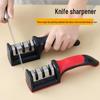 Four-Stage Multifunctional Knife Sharpener with Stone Rod for Household Use