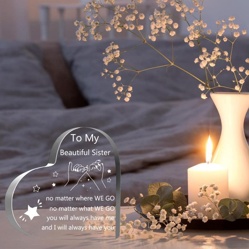 Акриловый подарок сестре - Искренний подарок на Рождество, День рождения и День матери