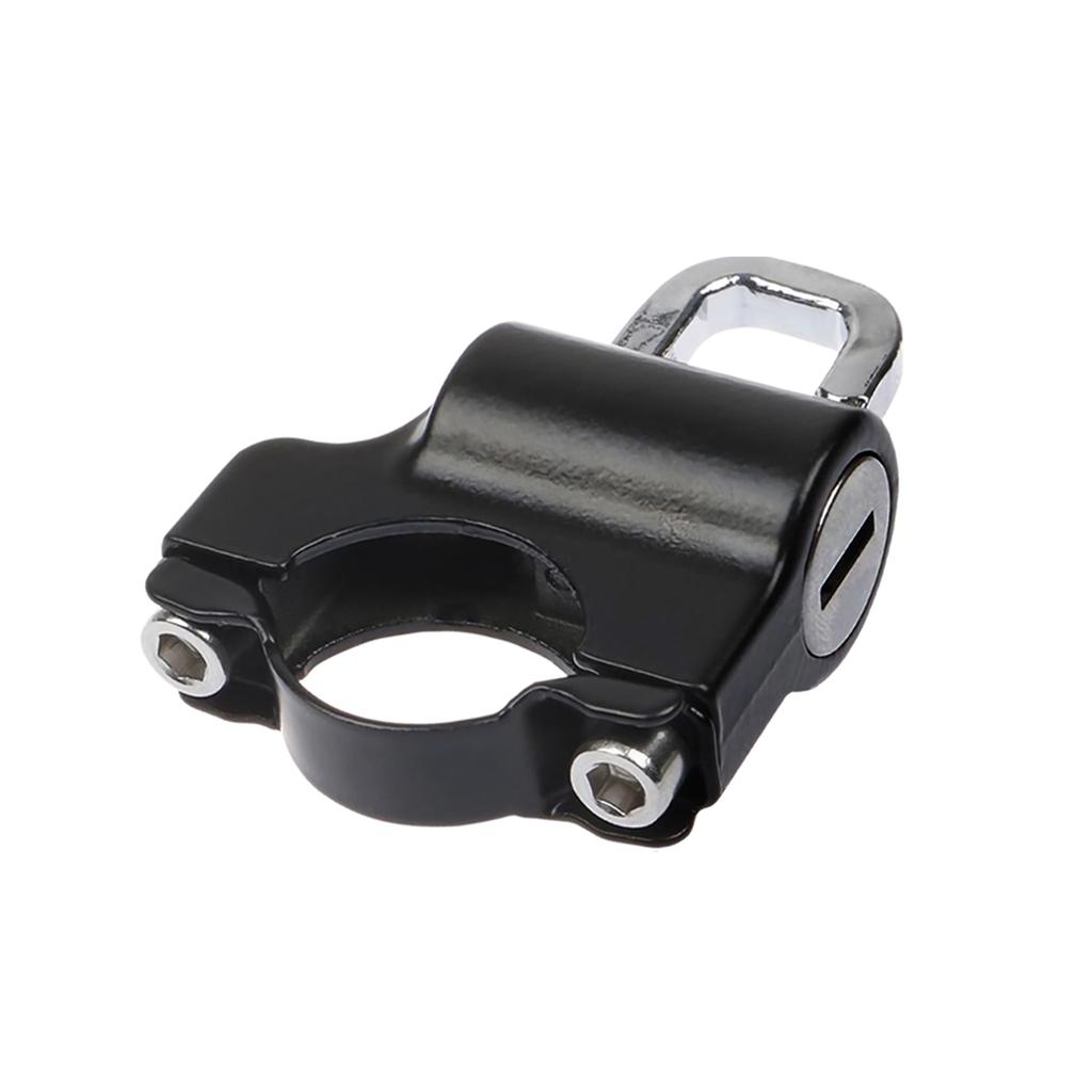 Universal Motorcycle Helmet Lock Anti-Theft Helmet Security Lock Metal 22mm-26mm Black with 2 Keys