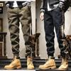 Men's Style Fashion Casual Trousers Harajuku Side Stripes Jogging Sweatpants Elastic Waistline Little Foot Overalls
