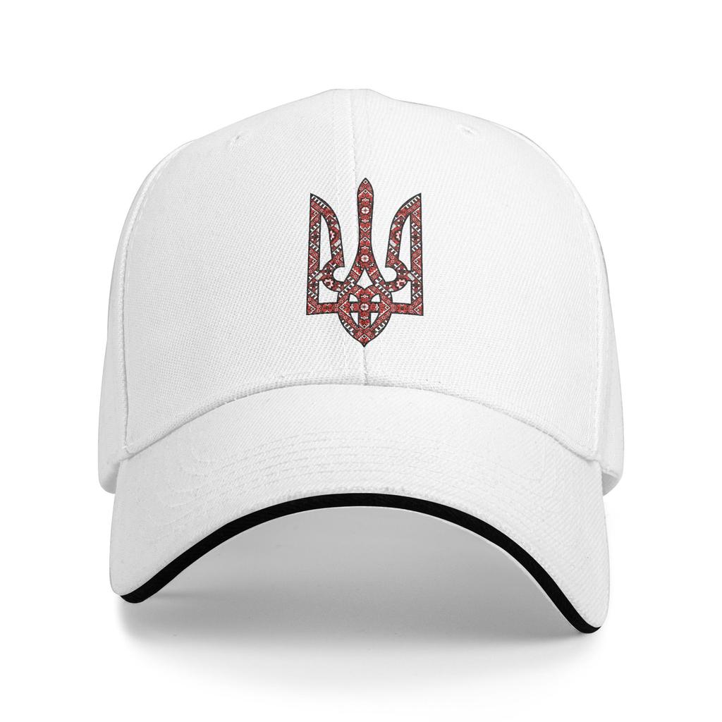 Coat of Arms Tryzub with Traditional OrnaUnisext Casual Baseball Cap Summer Trucker Hat Sun Hiking Fishing Hip Hop Hats