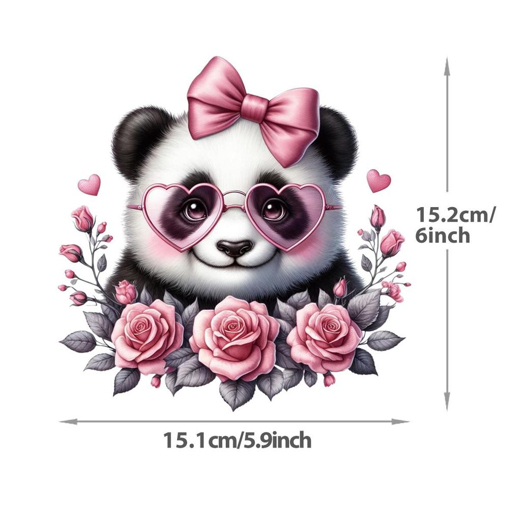 Animal Flowers Thermal Patches Clothing Cartoon Deer Cat Tiger Thermal Press Vinyl Hoodies Tops Washable Diy Thermal Stickers