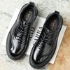 2025 Кожаная обувь Мужская Кожаная Высококлассная Мода Мужская Обувь Британский Стиль Деловая Повседневная Свадебная Обувь Дерби Платье Для Поездок