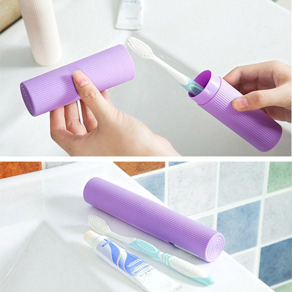 New Travel Portable Toothpaste Cylinder Case Storage Box Toothbrush Holder Plastic