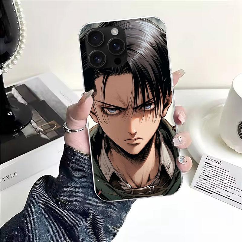 A-Атака на Титанов Леви Мягкий Чехол Для Телефона Для IPhone 11 17 Air 16E 16 Pro Max 15 + 14 Plus 13 Mini 12 Apple 7 SE 8 Fundas Coque 1