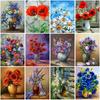 DIY Floral 5D Diamond Painting Full Round Drill Diamond Embroidery Cross Stitch Mosaic Kits Flower Wall Art Home Decor