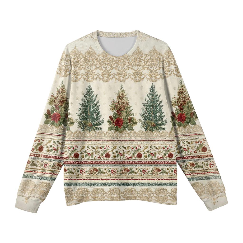 Мужской пуловер с круглым вырезом, длинными рукавами и рубчатой вязкой