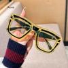 Fashion Large Frame Cat Eye Clear Lens Glasses Frames Party Cateye Decorative Glasses Spectacles For Women Blue Light Blocking