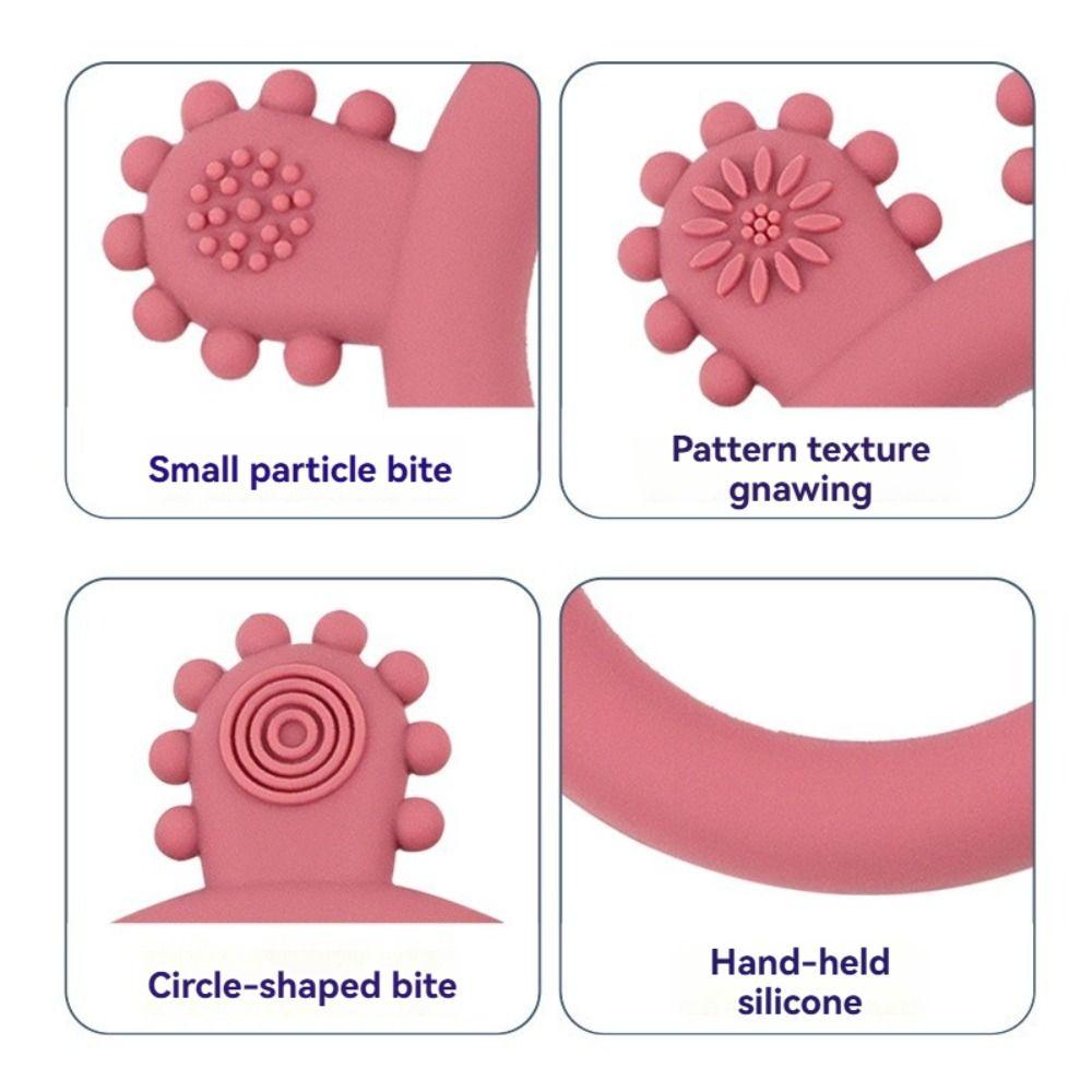Игрушки для прорезывания зубов из пищевого силикона для младенцев, не содержащие бисфенол А, жевательные игрушки для младенцев, силиконовое кольцо для прорезывания зубов для новорожденных
