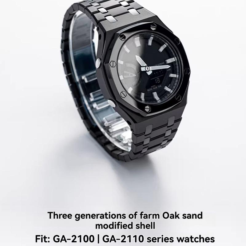 Комплект ремешка из нержавеющей стали 316L Для Casio G-SHOCK farm oak GA2100/GA2110 GA-2100 GA-B2100 металлический корпус ремешок мужской браслет