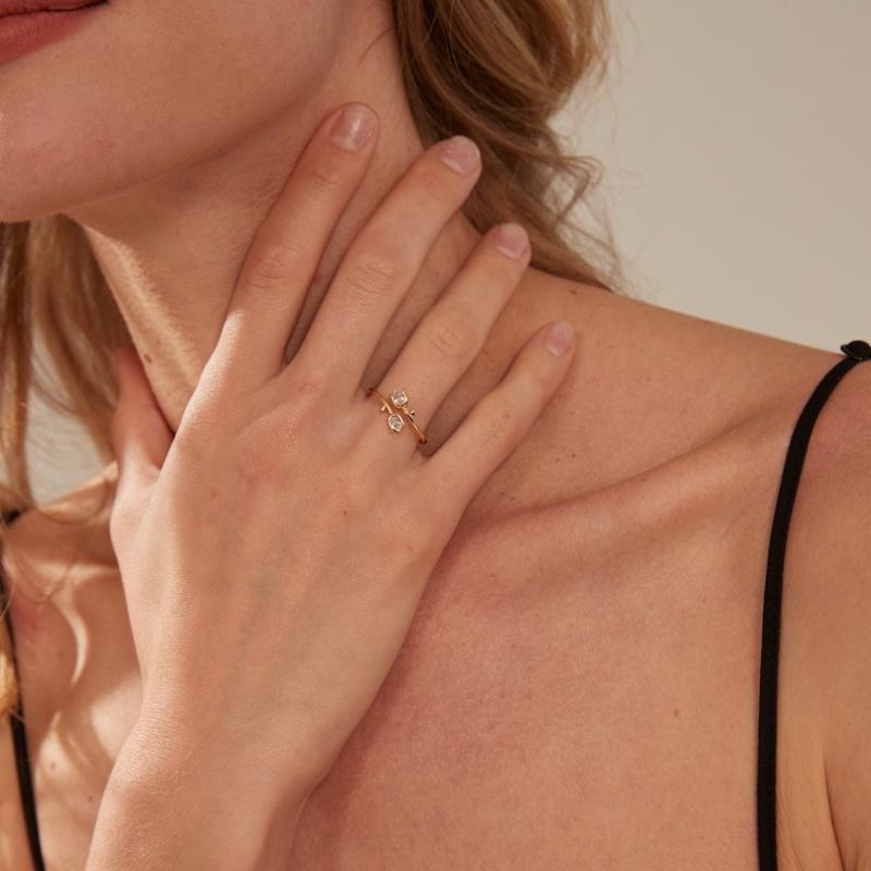 Регулируемое кольцо «Раскрывающийся тюльпан» Изысканное кольцо-ободок Украшение для дружбы Минимализм Подарок лучшему другу Лучший товар