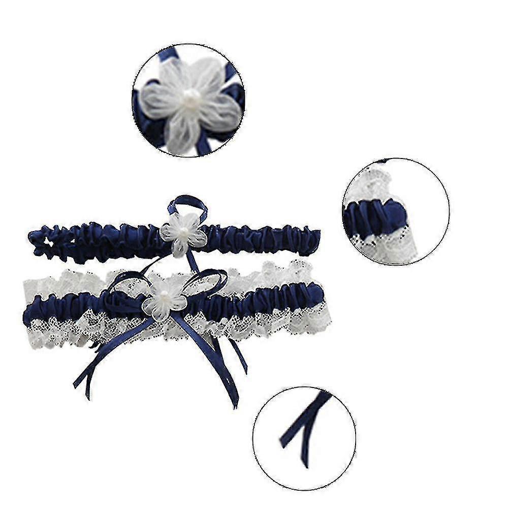 2 Pieces Elastic Blue Wedding Garter Garter Lace Blue Wedding Garter Something