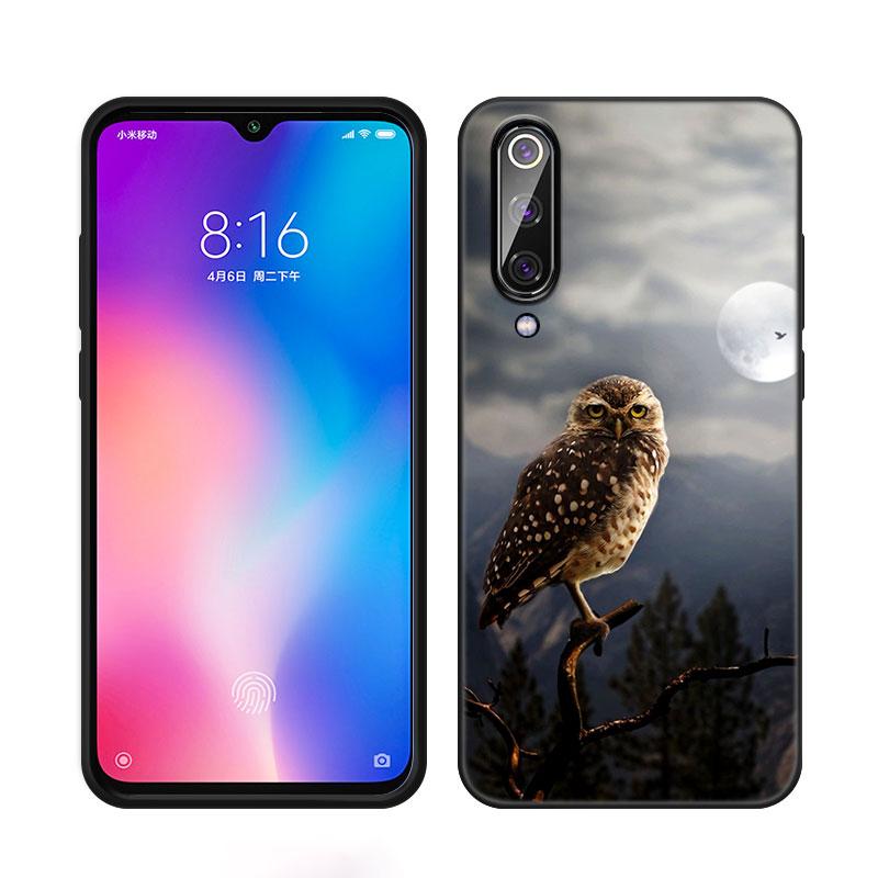 Милый чехол для телефона с изображением совы для Xiaomi Mi A2 8 9 SE Note 10 10T 11 12 Lite 9T 11T 12S 12T Pro A3 6X 12X Мягкий черный чехол из ТПУ